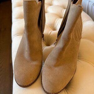 Tan suede ankle boots